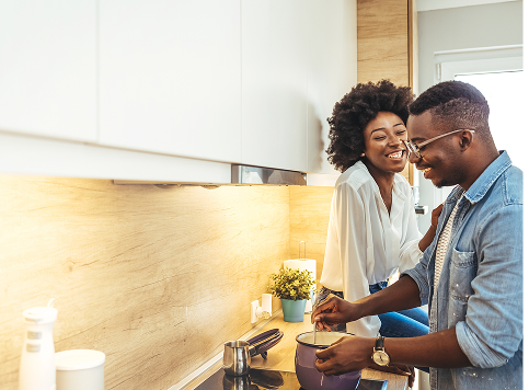 couple in the kitchen
