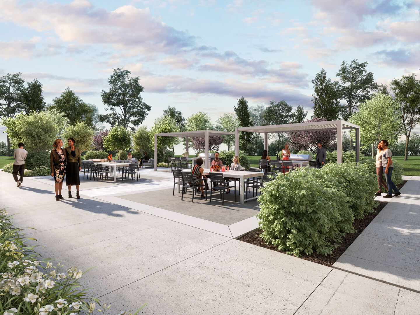 Outdoor Terrace Retreat at The Albright designed for relaxing and socializing
